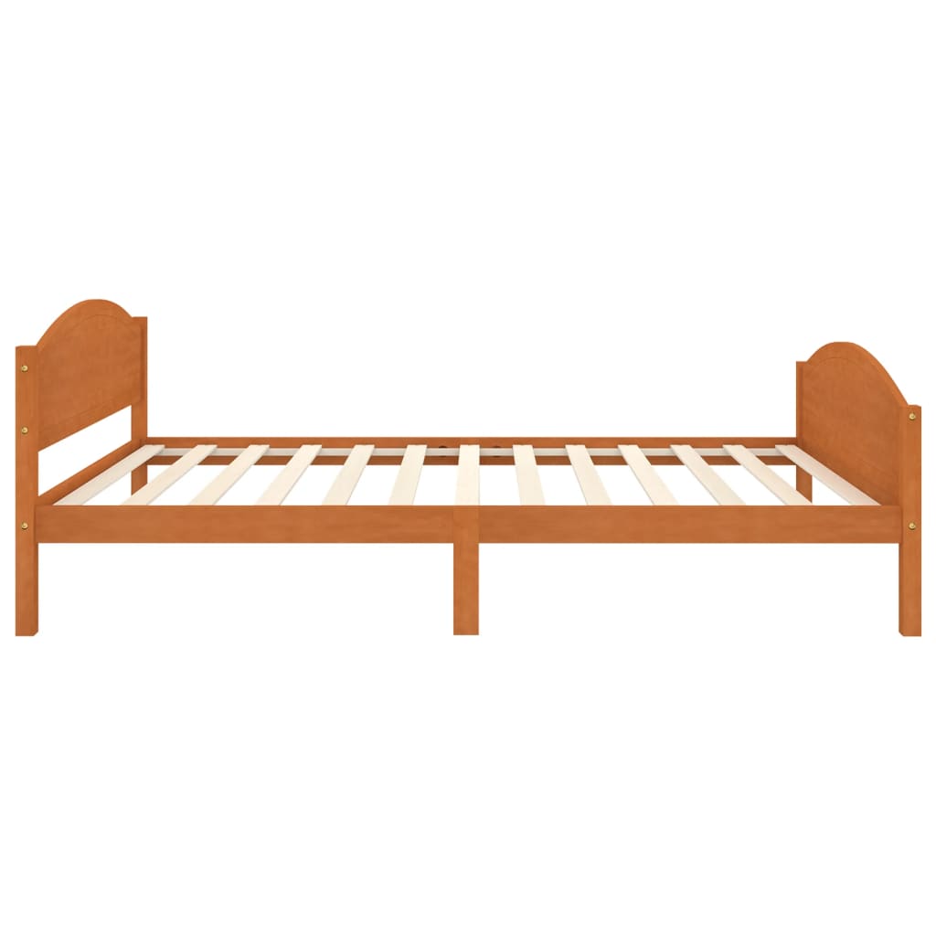 Bed Frame without Mattress Honey Brown Solid Pine Wood 120x200cm