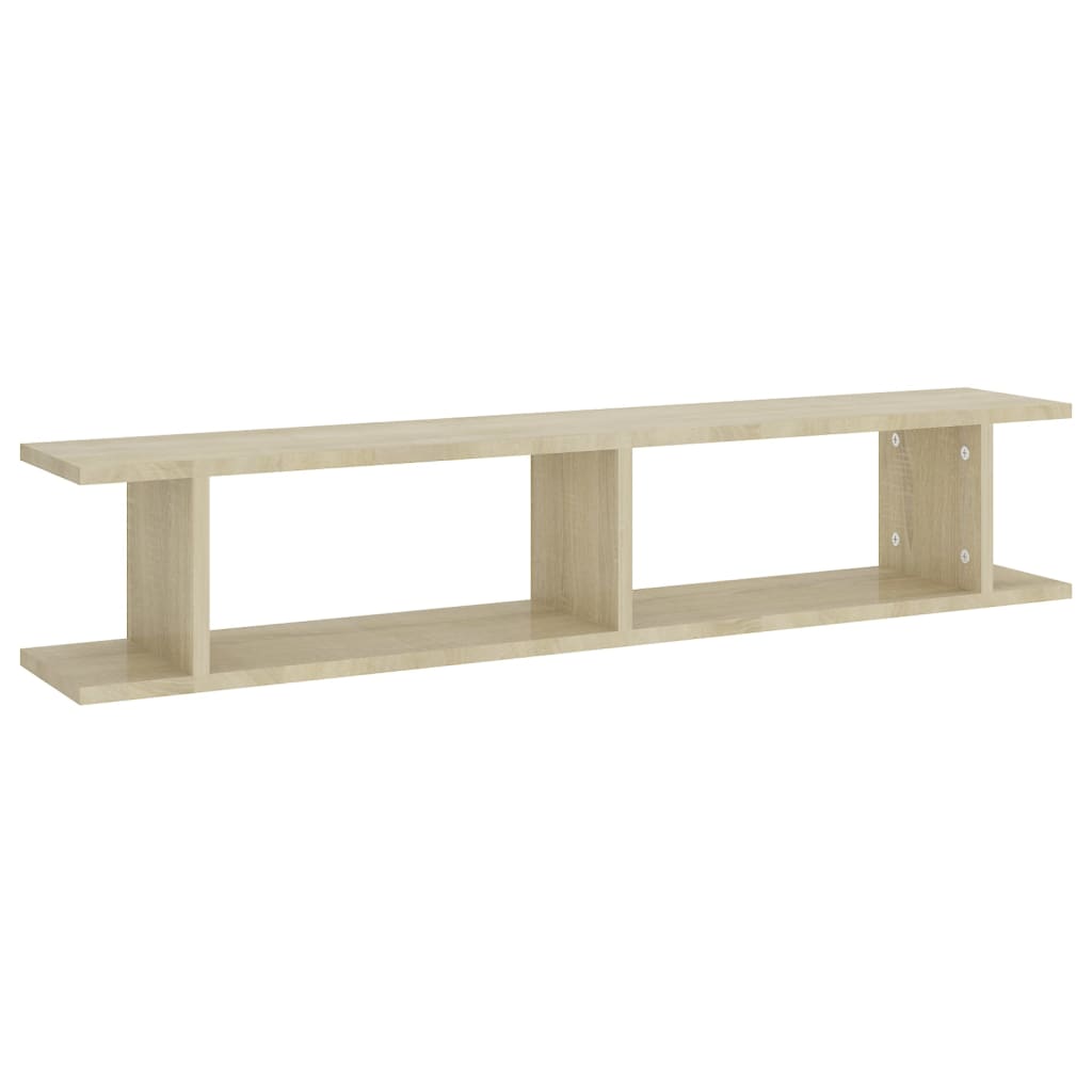 Wall Shelf 2 pcs Sonoma Oak 105x18x20 cm Engineered Wood