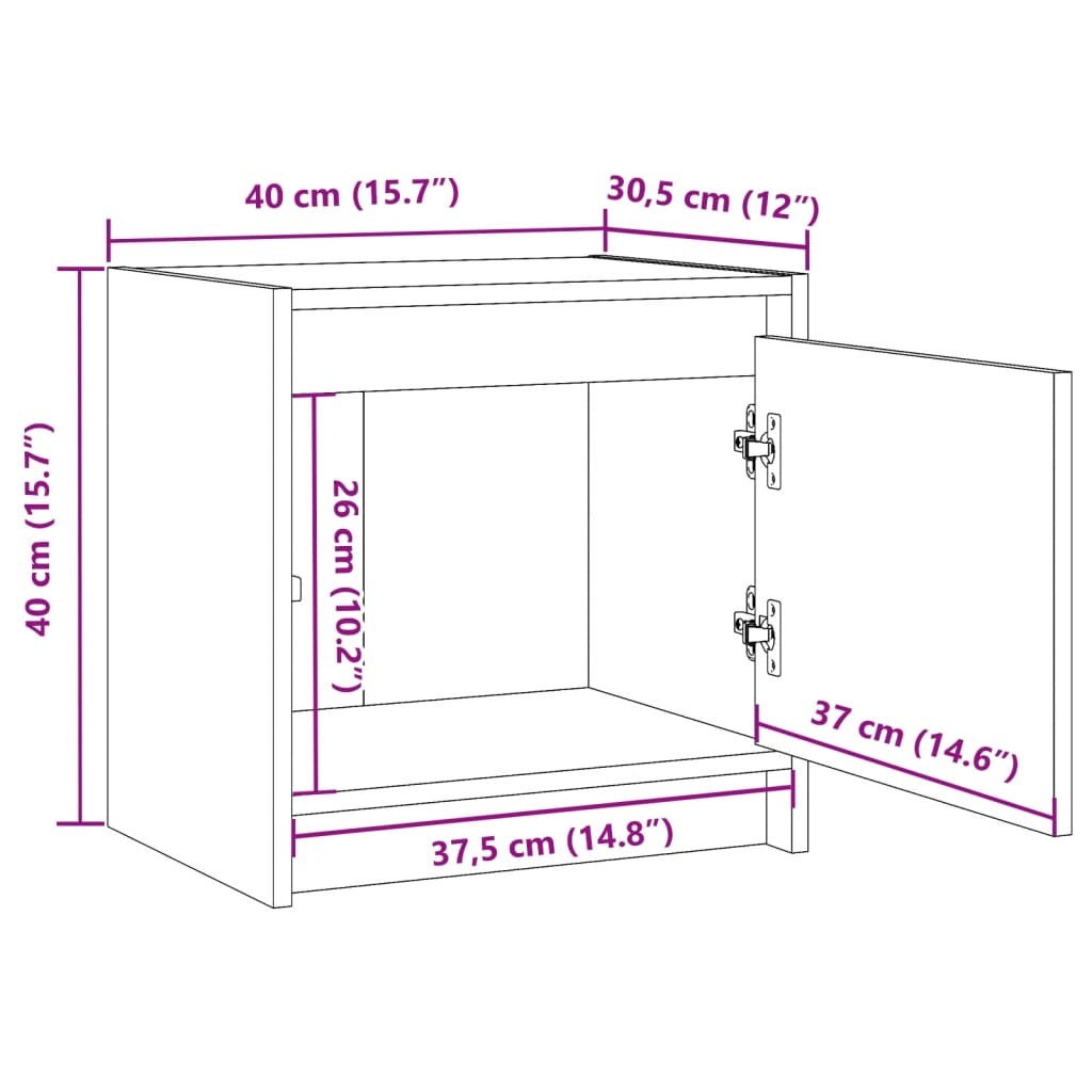 Bedside Cabinets 2 pcs Honey Brown 40x30.5x40 cm Solid Pinewood