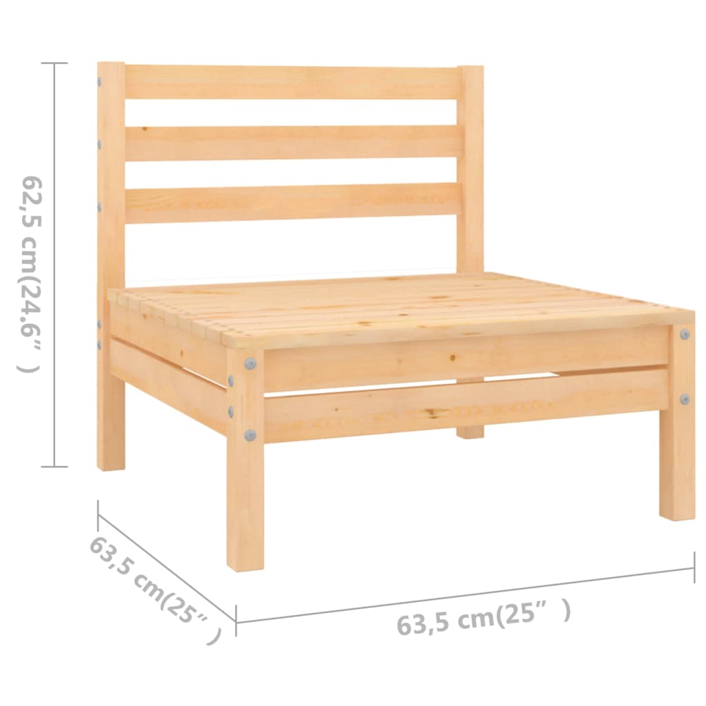 8 Piece Garden Lounge Set Solid Pinewood