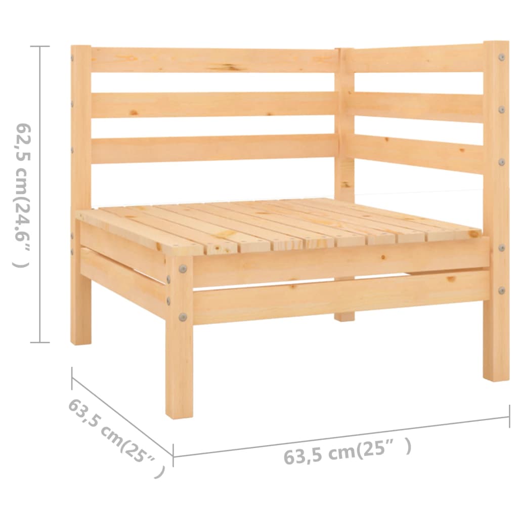 8 Piece Garden Lounge Set Solid Pinewood