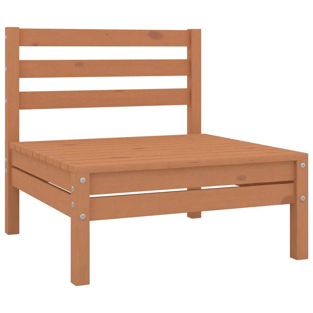6 Piece Garden Lounge Set Honey Brown Solid Wood Pine