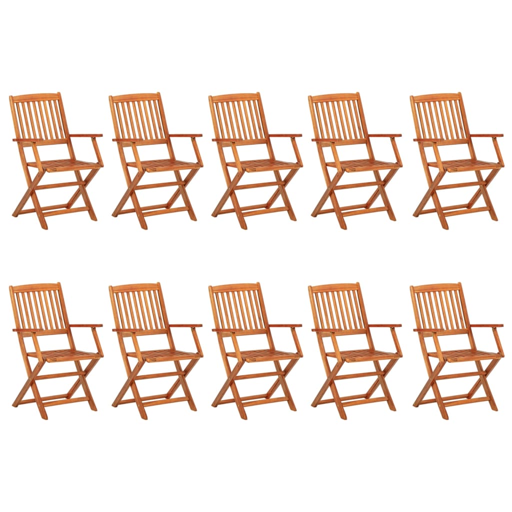 11 Piece Garden Dining Set Solid Acacia Wood