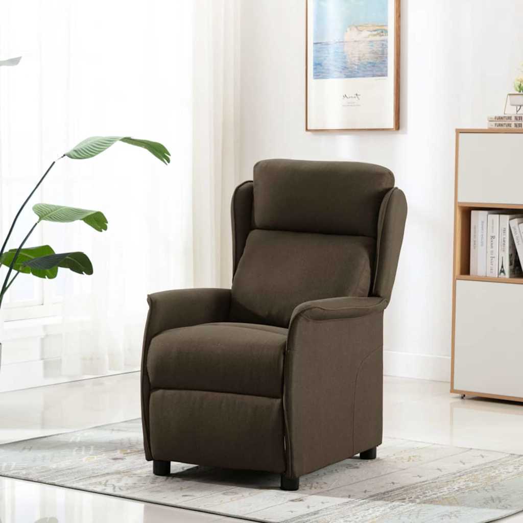 Recliner Chair Brown 67.5 x 93.5 x 101.5 cm Fabric