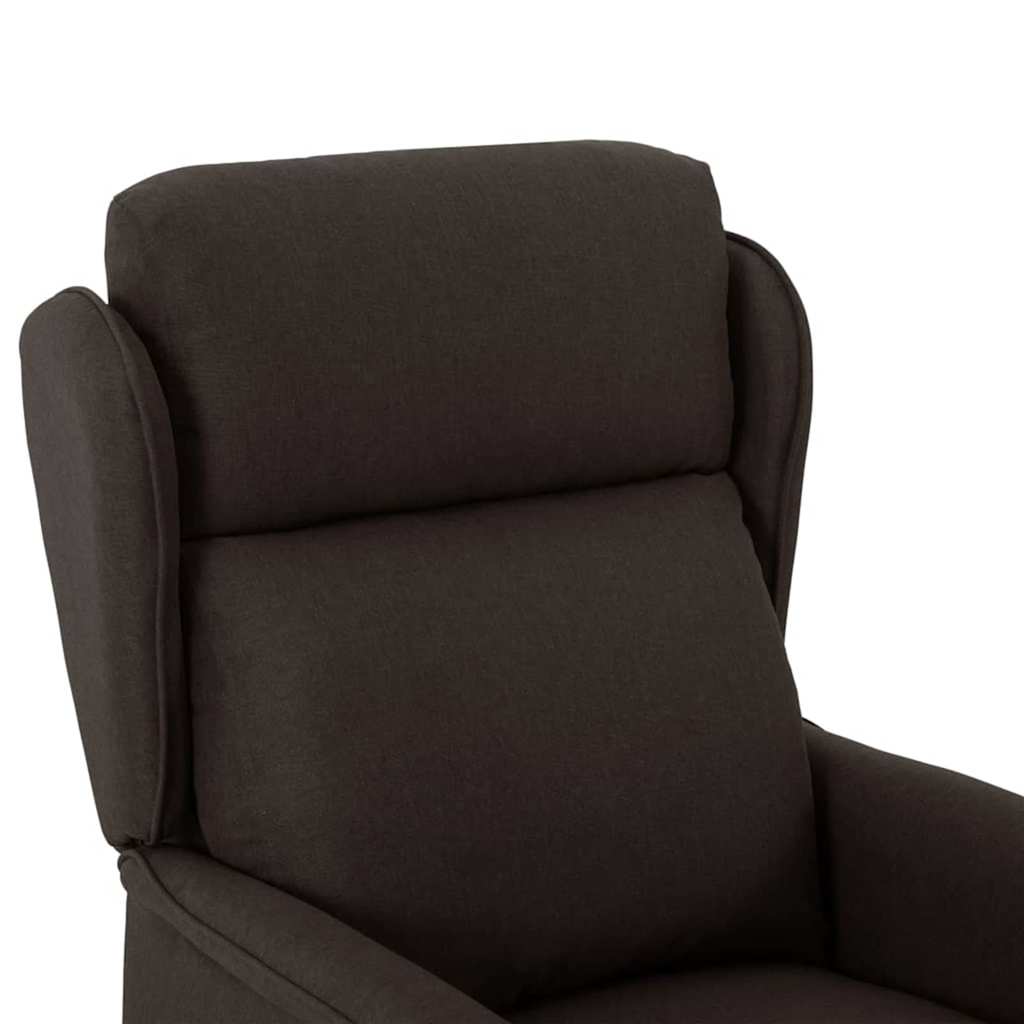 Recliner Chair Dark brown 67.5 x 93.5 x 101.5 cm Fabric
