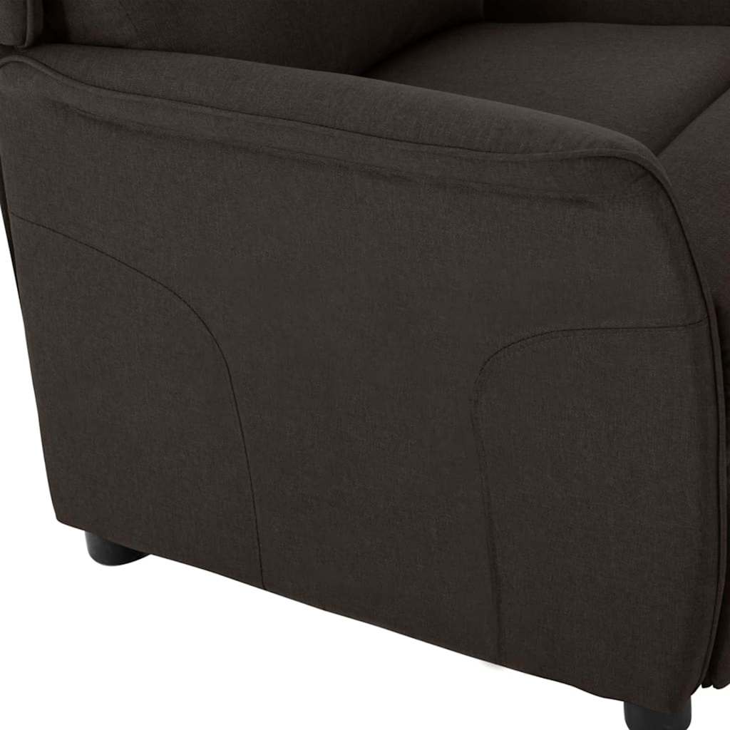 Recliner Chair Dark brown 67.5 x 93.5 x 101.5 cm Fabric