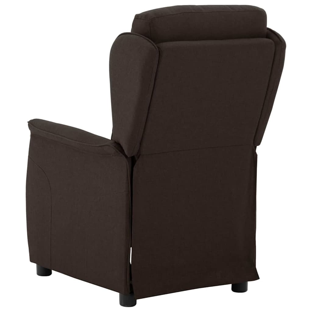 Recliner Chair Dark brown 67.5 x 93.5 x 101.5 cm Fabric