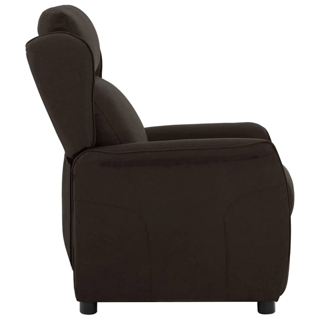 Recliner Chair Dark brown 67.5 x 93.5 x 101.5 cm Fabric