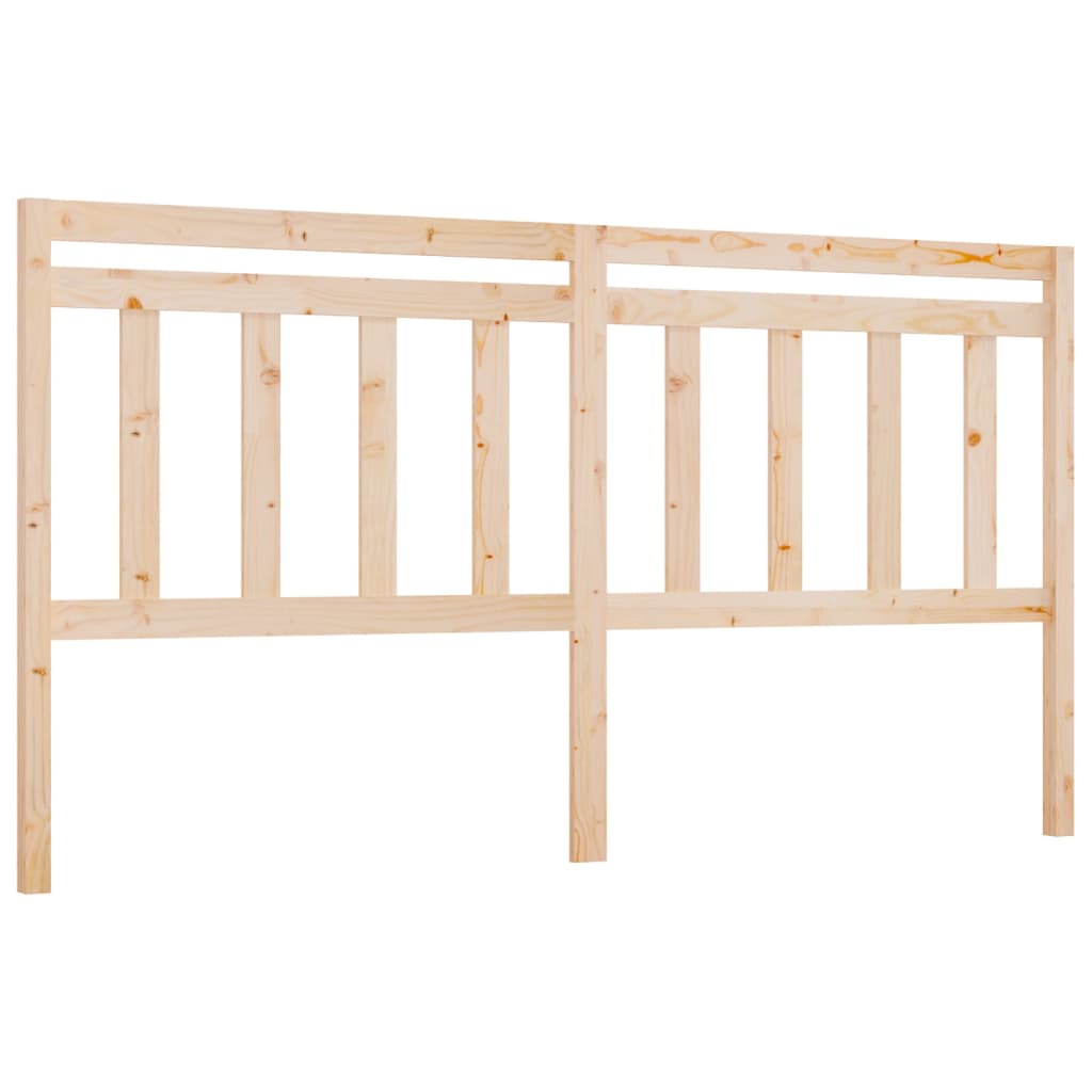 Bed Headboard 206x4x100 cm Solid Wood Pine
