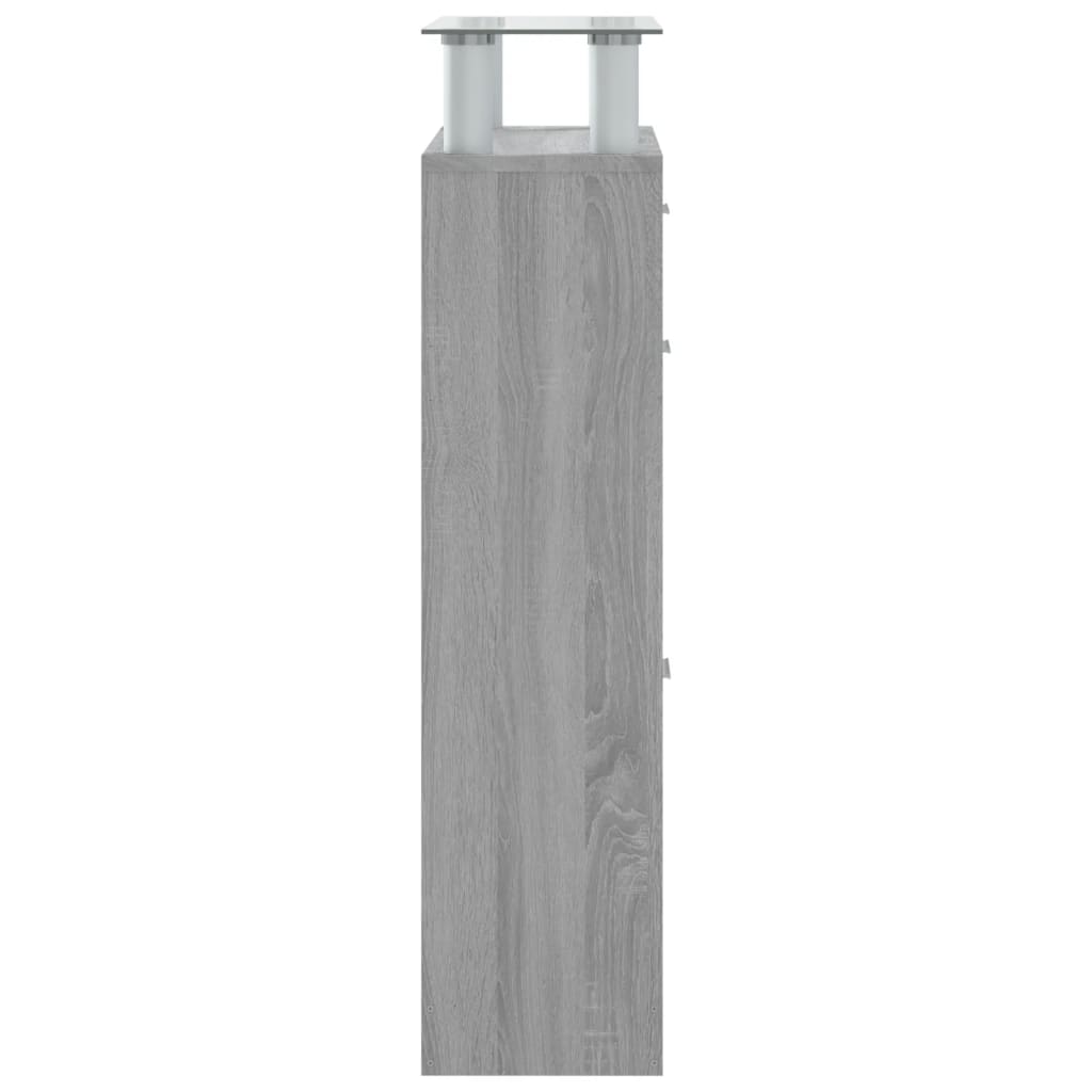Shoe Cabinet Grey Sonoma 63x24x104 cm Engineered Wood