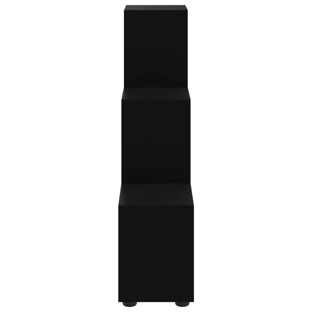 Staircase Bookcase Black 107 cm Engineered Wood