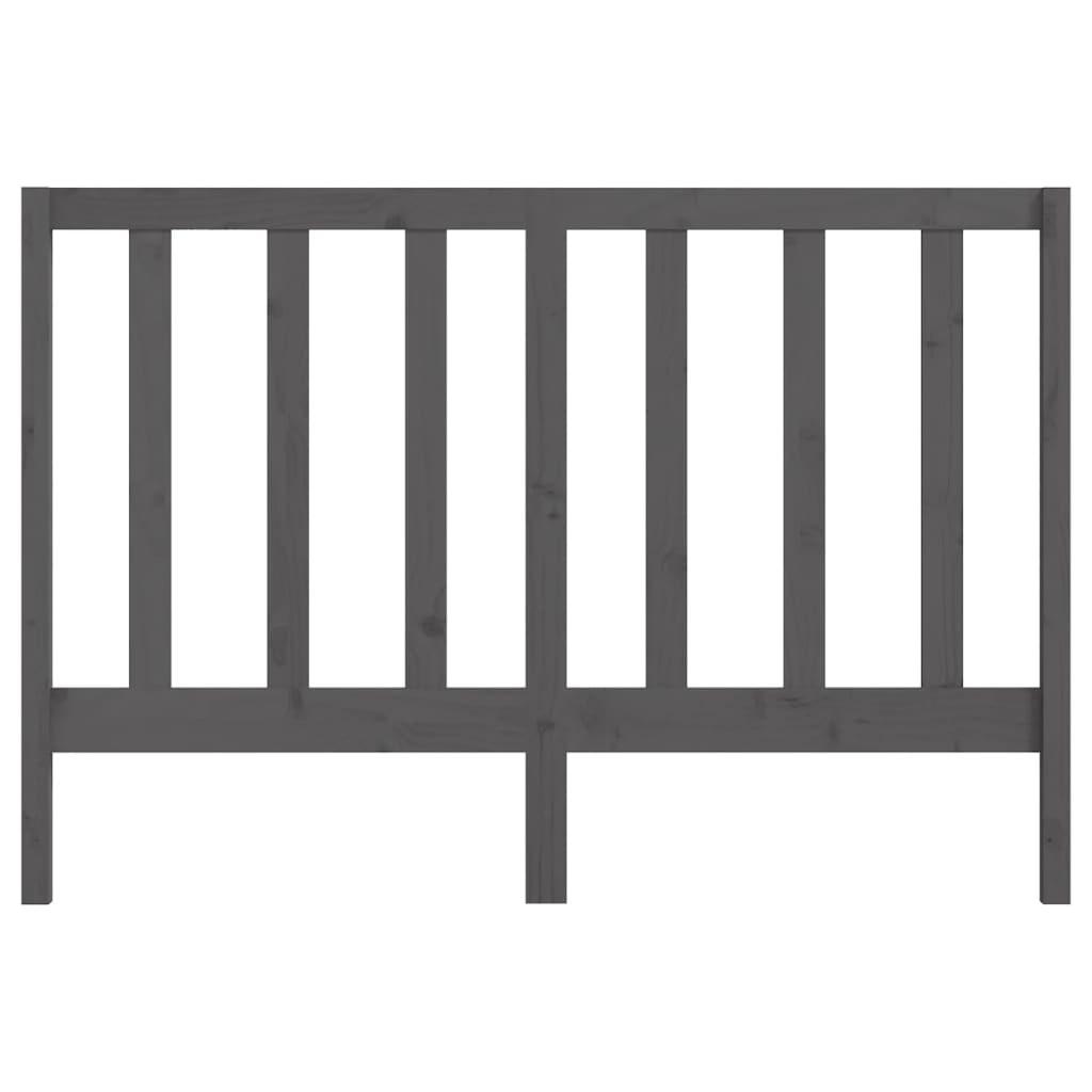 Bed Headboard Grey 166x4x100 cm Solid Wood Pine