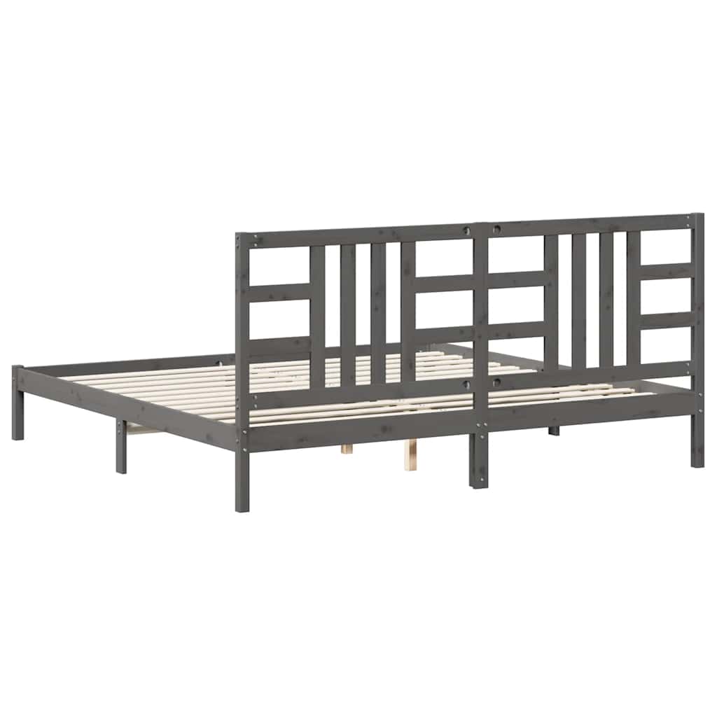 Bed Headboard Black 81x4x100 cm Solid Wood Pine