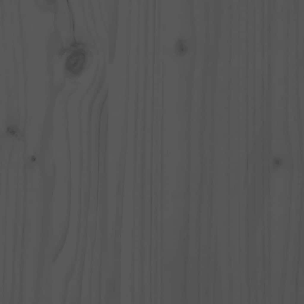 Bed Headboard Grey 126x4x100 cm Solid Wood Pine