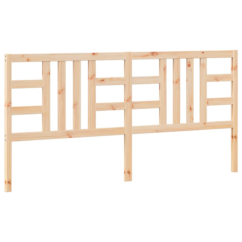 Bed Headboard 206x4x100 cm Solid Wood Pine