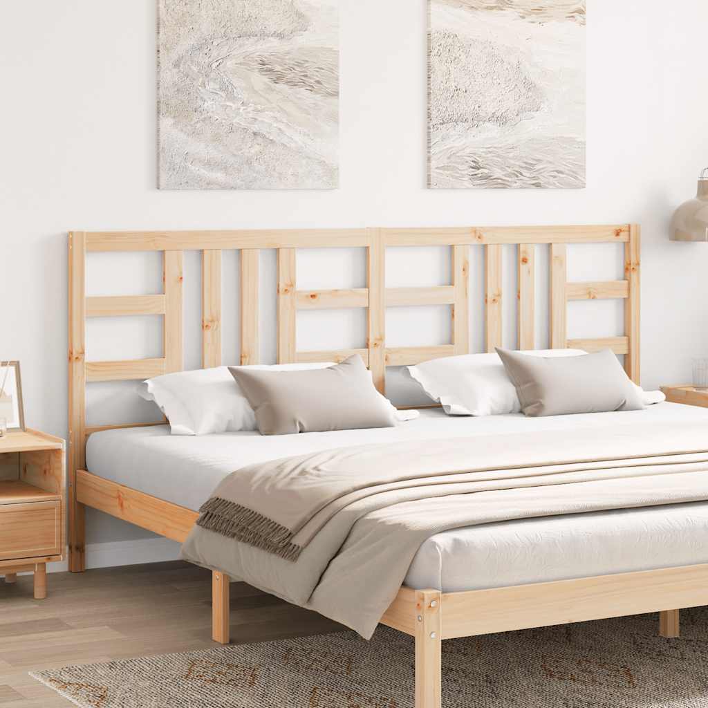 Bed Headboard 206x4x100 cm Solid Wood Pine