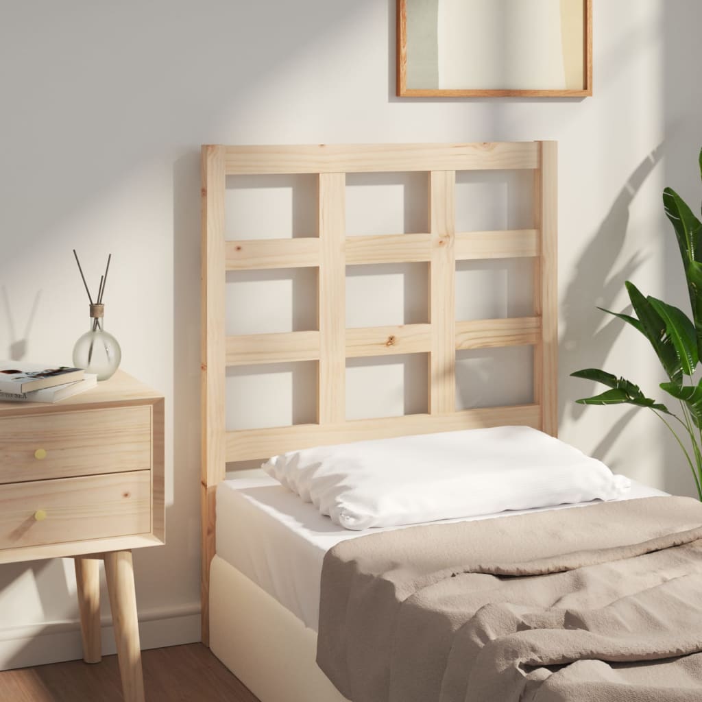 Bed Headboard 80.5x4x100 cm Solid Wood Pine