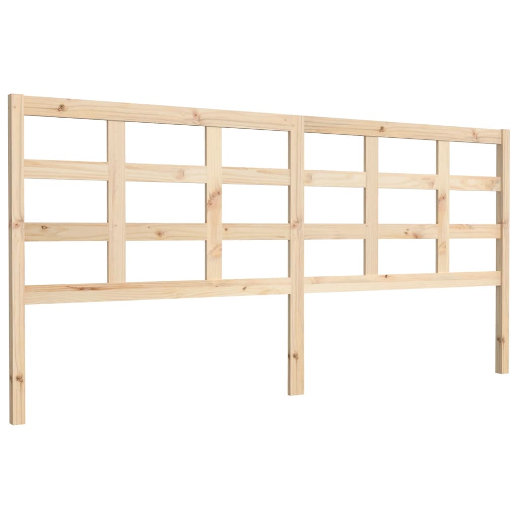 Bed Headboard 205.5x4x100 cm Solid Wood Pine