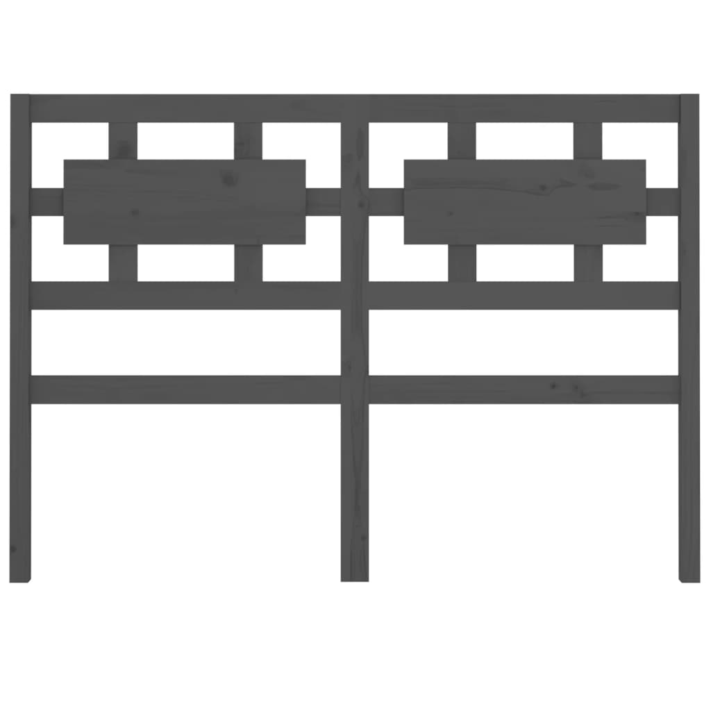 Bed Headboard Grey 165.5x4x100 cm Solid Wood Pine