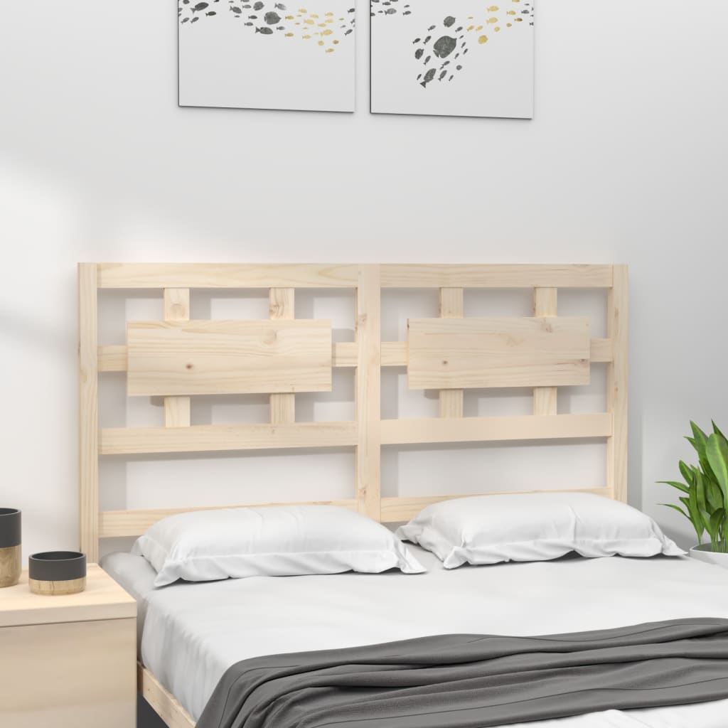 Bed Headboard 205.5x4x100 cm Solid Wood Pine