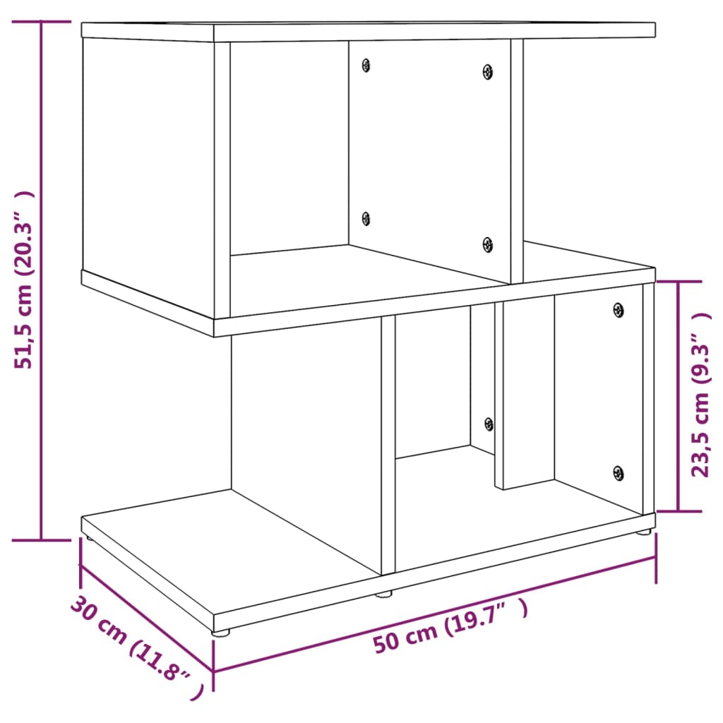Bedside Cabinets 2 pcs Grey Sonoma 50x30x51.5 cm Engineered Wood