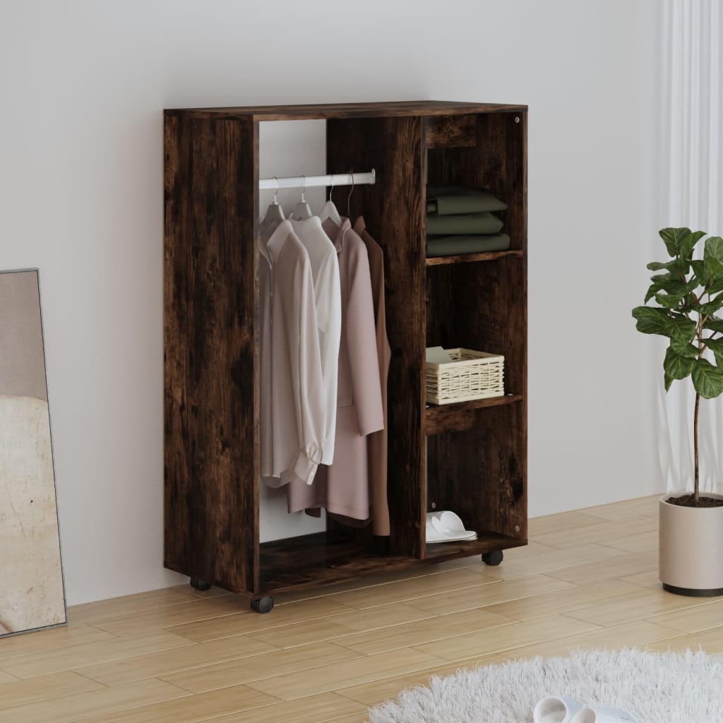 Wardrobe Smoked Oak 80x40x110 cm Engineered Wood