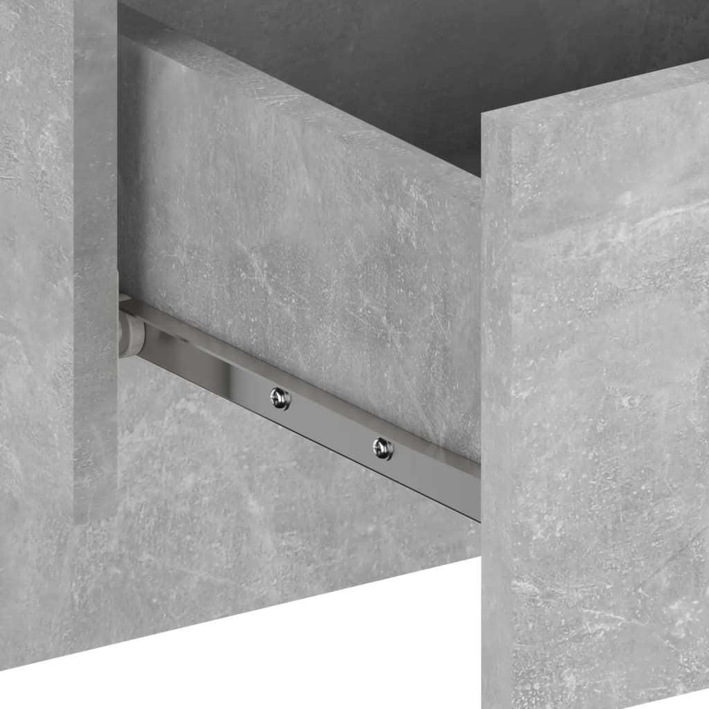 Wall-mounted Bedside Cabinet Concrete Grey