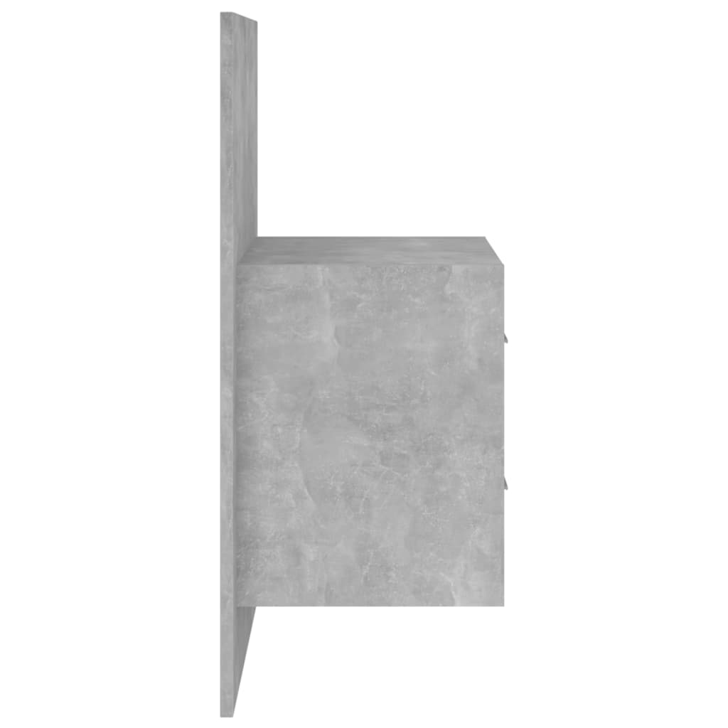 Wall-mounted Bedside Cabinet Concrete Grey