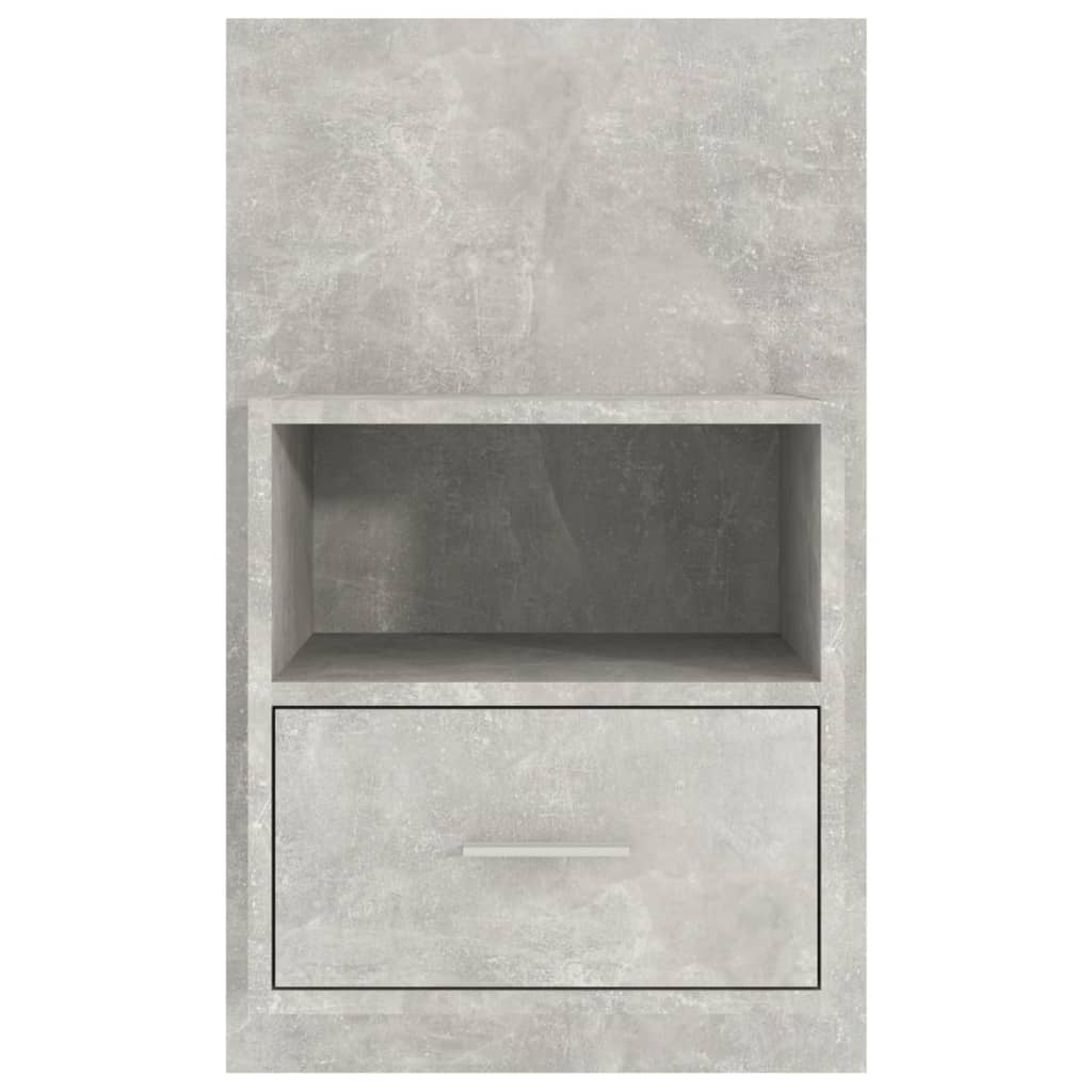 Wall-mounted Bedside Cabinet Concrete Grey