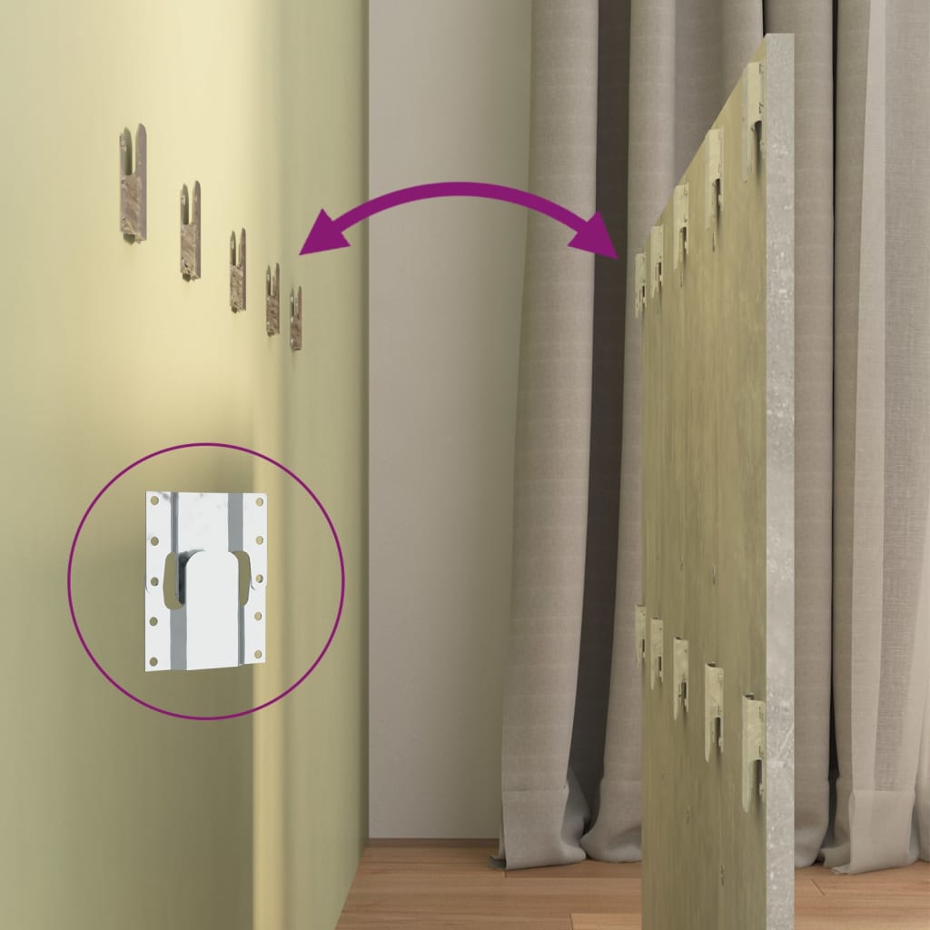 Bed Headboard Concrete Grey 120x1.5x80 cm Engineered Wood