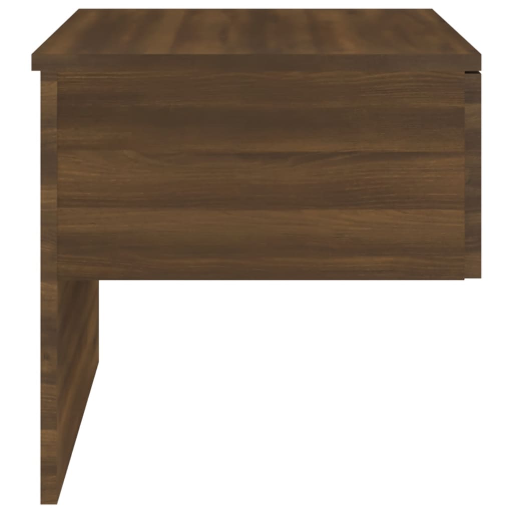 Wall-mounted Bedside Cabinet Brown Oak