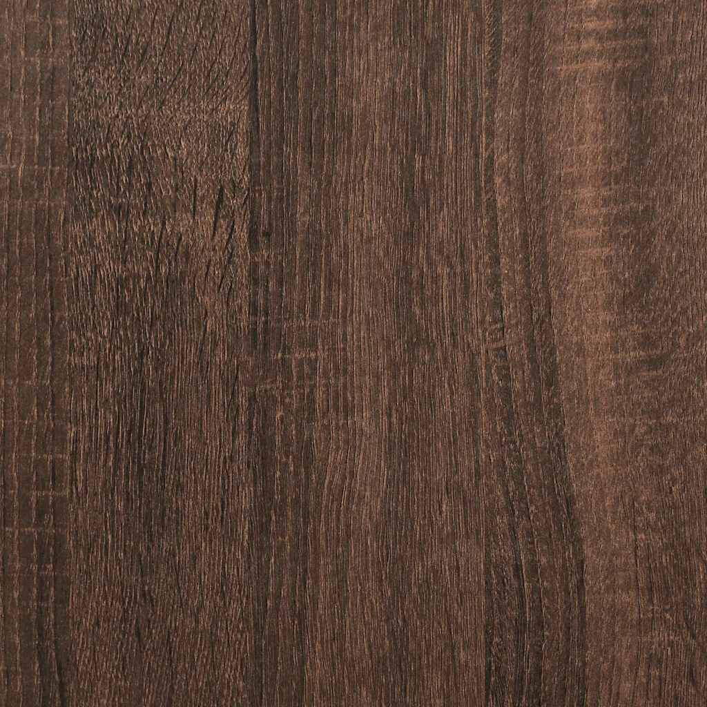 Bedside Cabinet Brown Oak 38x35x56 cm Engineered Wood