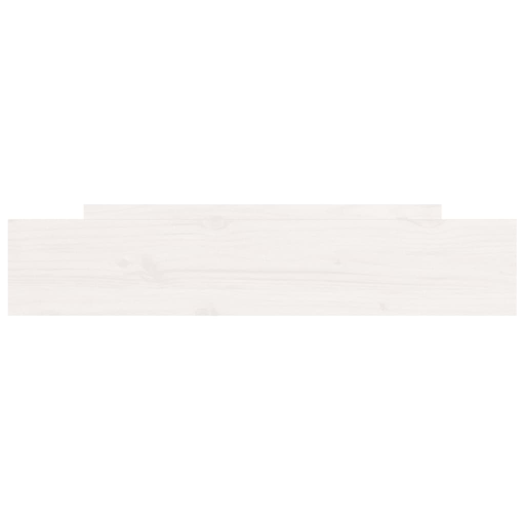 Bed Drawers 2 pcs White Solid Wood Pine