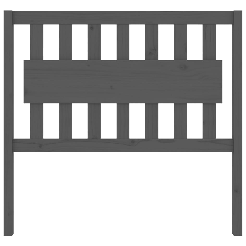 Bed Headboard Grey 105.5x4x100 cm Solid Wood Pine