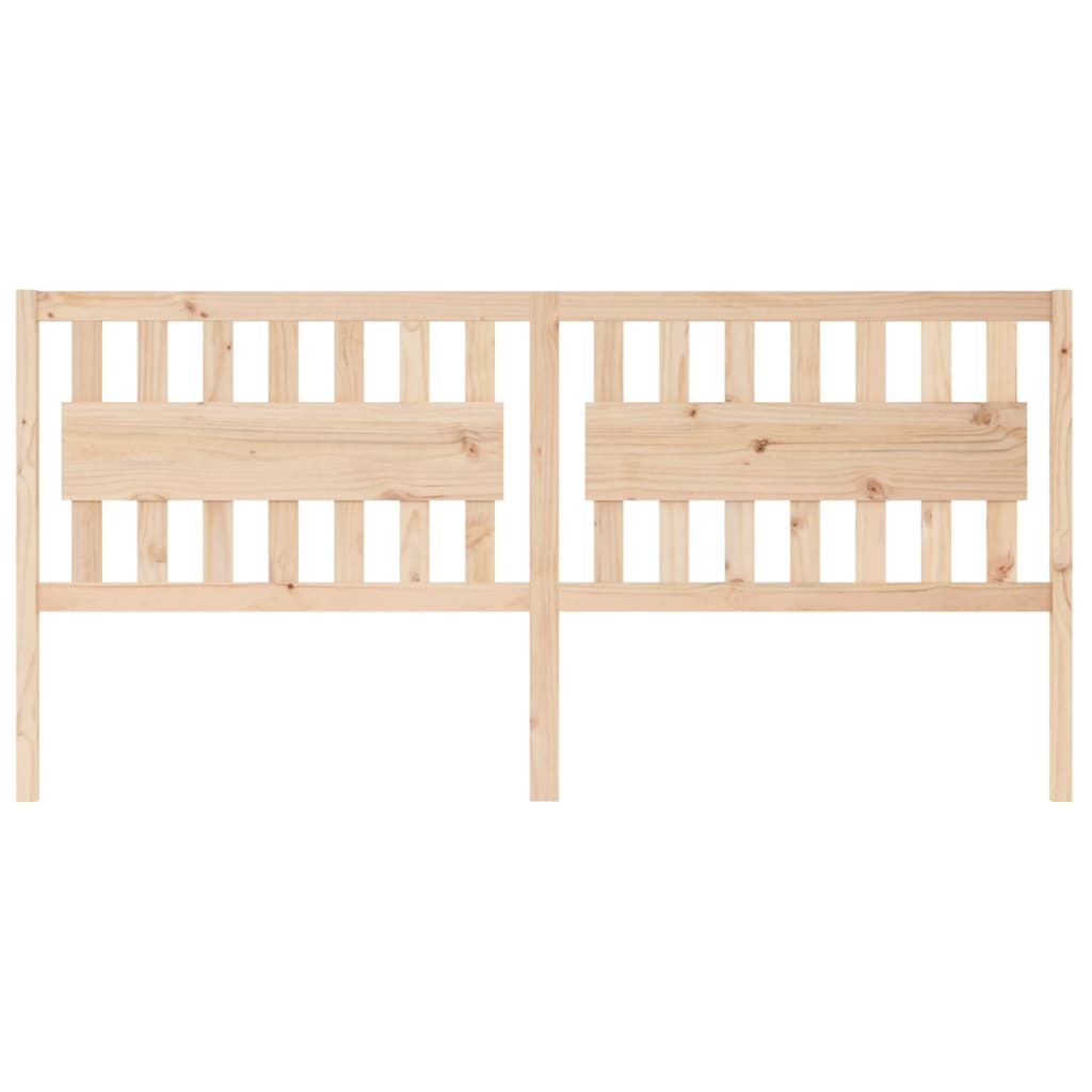 Bed Headboard 205.5x4x100 cm Solid Wood Pine