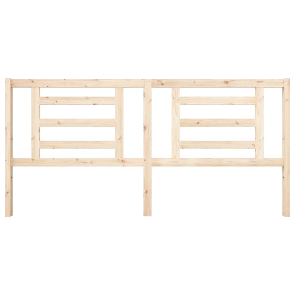 Bed Headboard 206x4x100 cm Solid Wood Pine