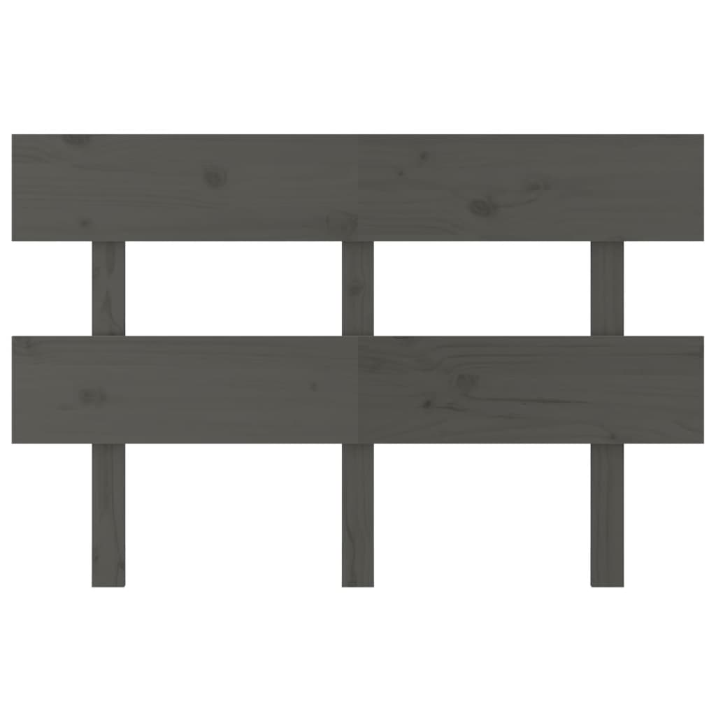 Bed Headboard Grey 138x3x81 cm Solid Wood Pine