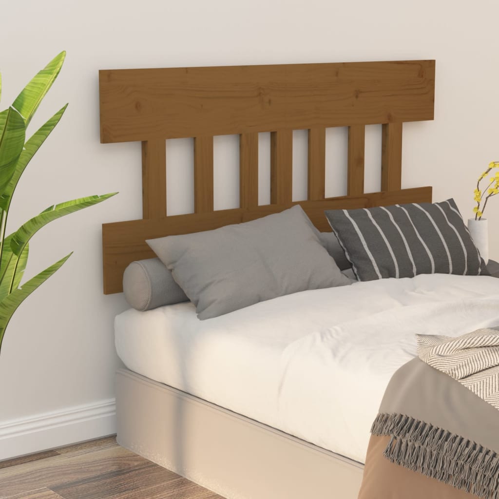 Bed Headboard Honey Brown 183.5x3x81 cm Solid Wood Pine