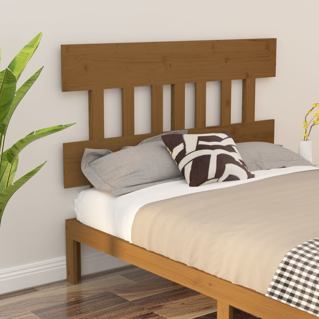 Bed Headboard Honey Brown 183.5x3x81 cm Solid Wood Pine