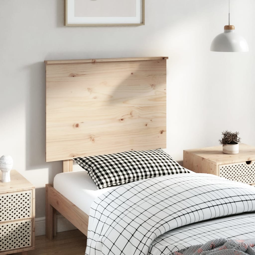 Bed Headboard 79x6x82.5 cm Solid Wood Pine