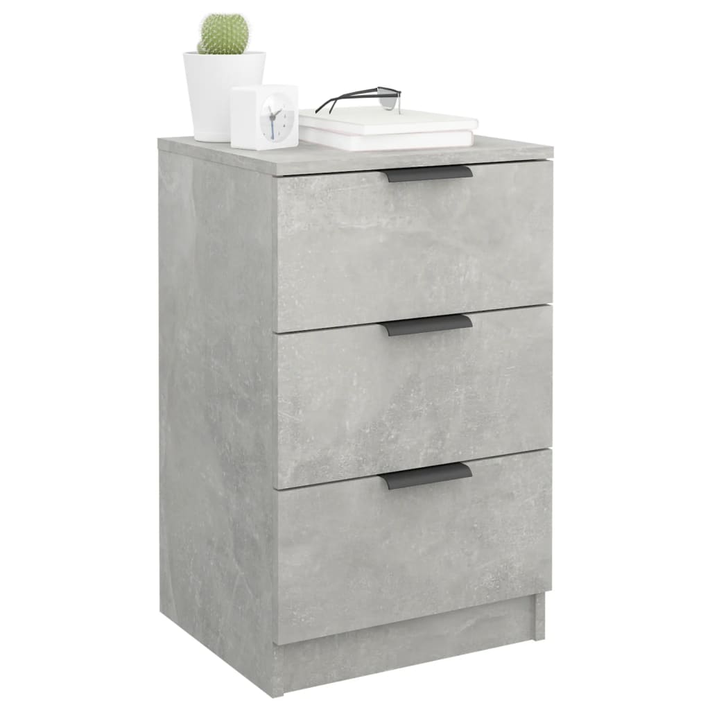 Bedside Cabinet Concrete Grey 40x36x65 cm