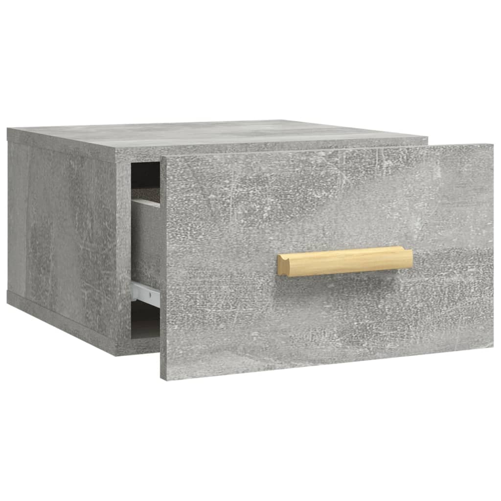 Wall-mounted Bedside Cabinet Concrete Grey 35x35x20 cm