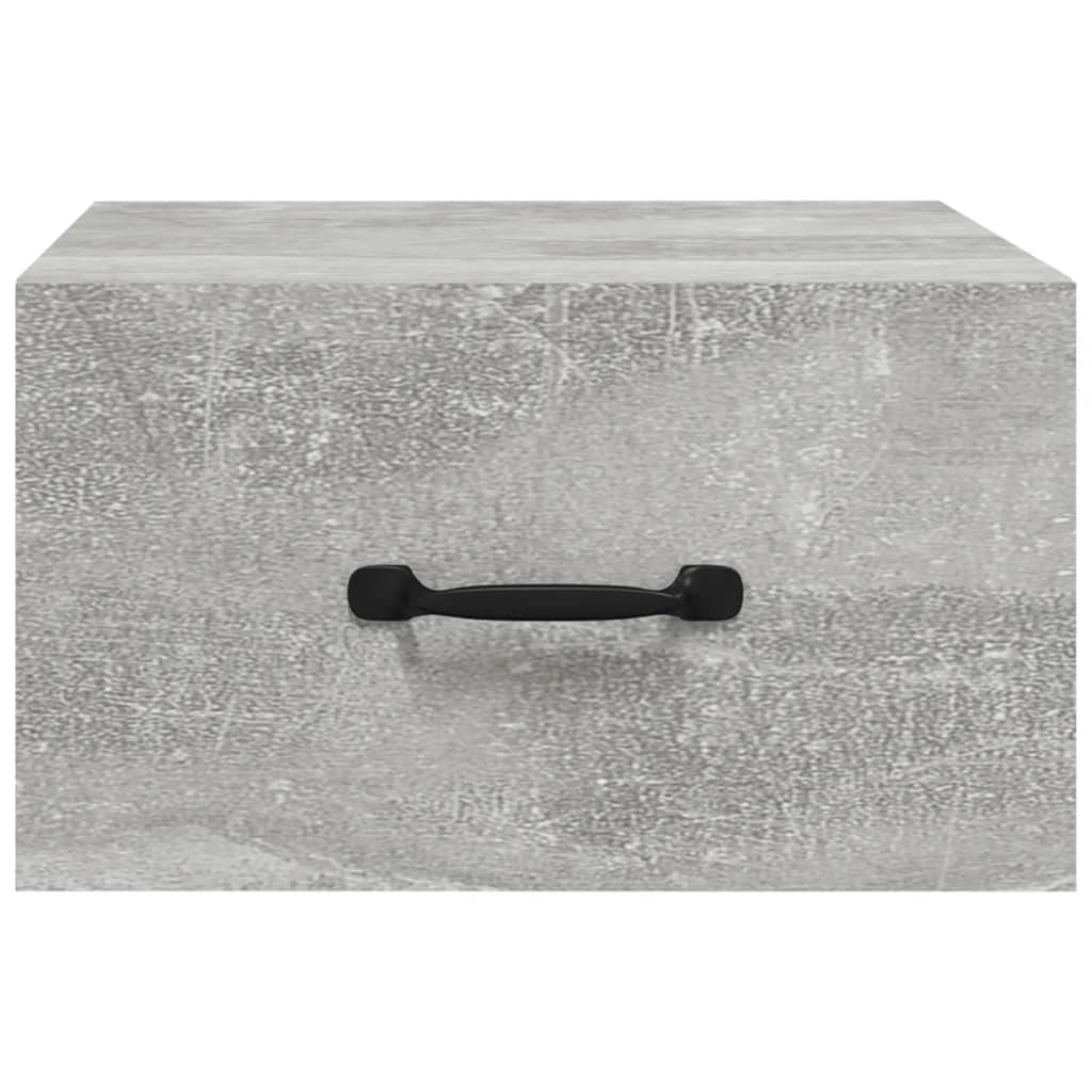 Wall-mounted Bedside Cabinet Concrete Grey 35x35x20 cm