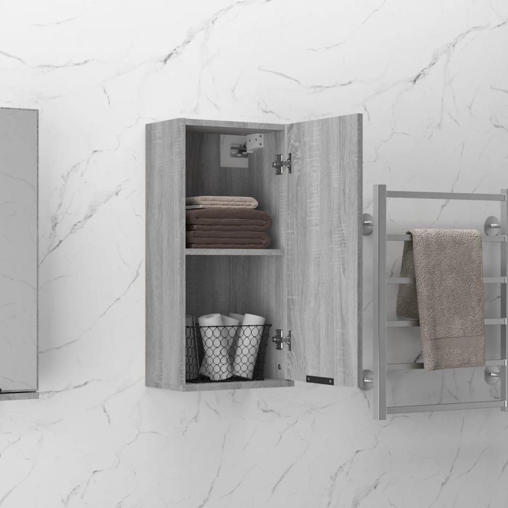 Wall-mounted Bathroom Cabinet Grey Sonoma 32x20x67 cm