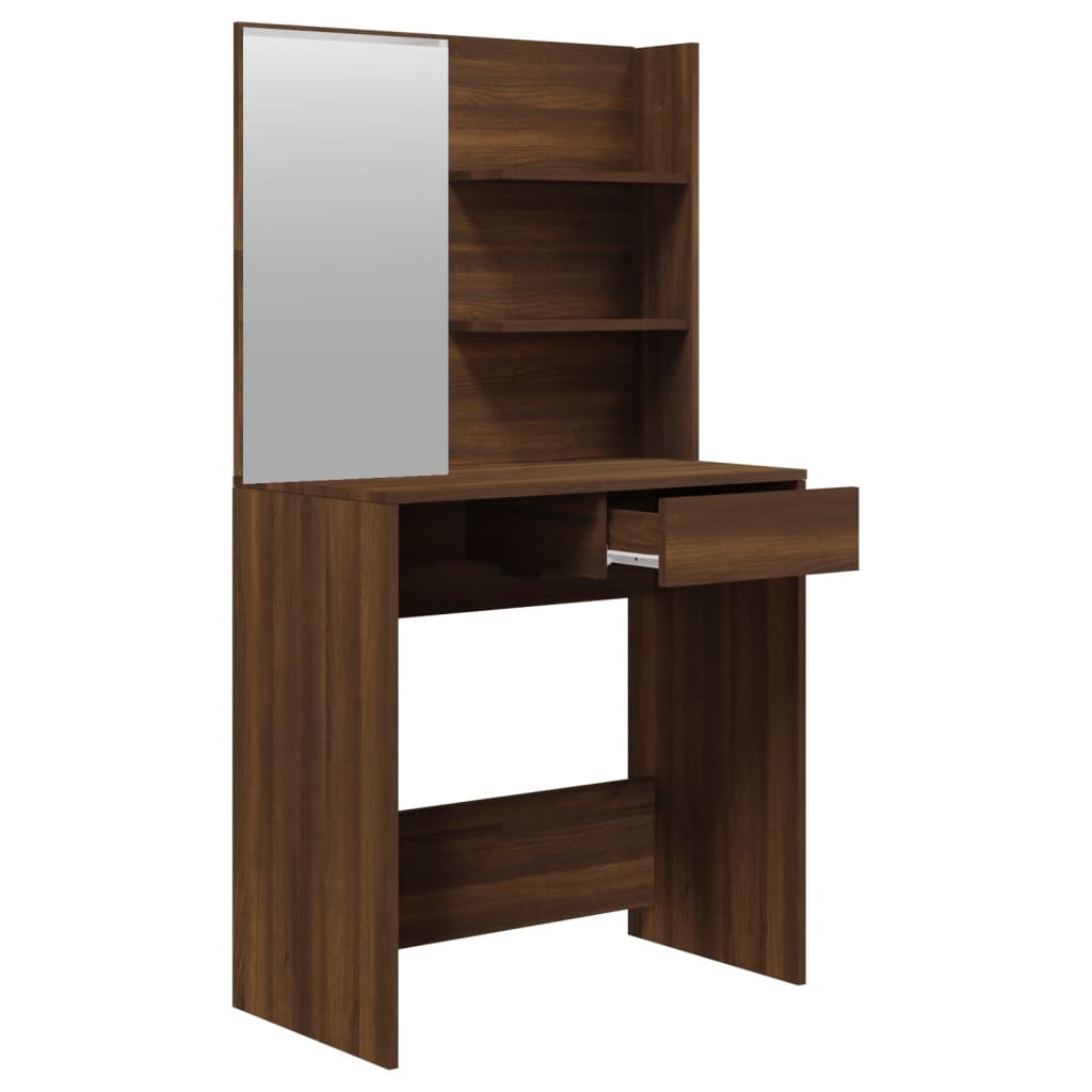 Dressing Table Set Brown Oak 74.5x40x141 cm
