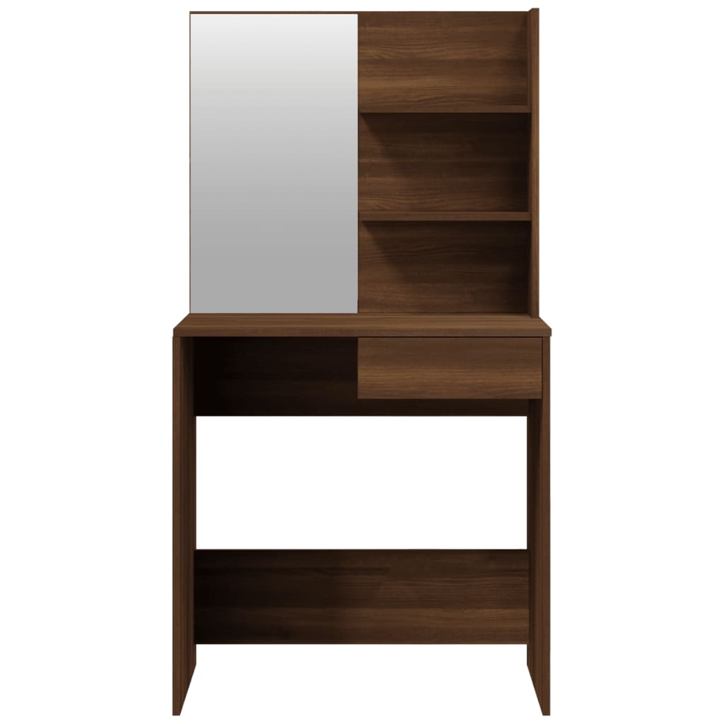Dressing Table Set Brown Oak 74.5x40x141 cm