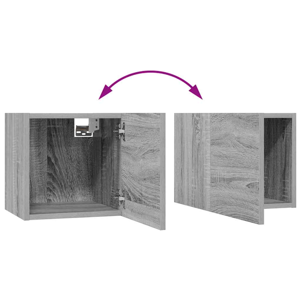 10 Piece TV Cabinet Set Grey Sonoma Engineered Wood