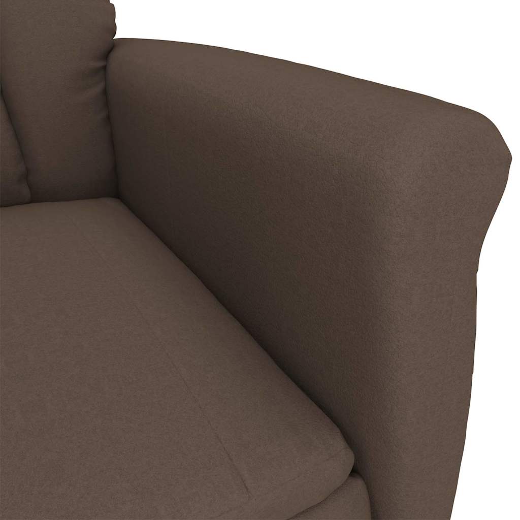 Recliner Chair Brown Dark brown 70.5 x 96.5 x 95 cm Fabric