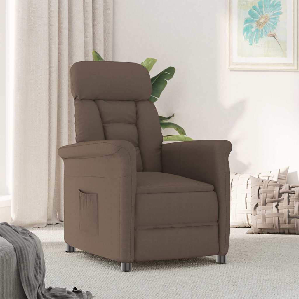 Recliner Chair Brown Dark brown 70.5 x 96.5 x 95 cm Fabric