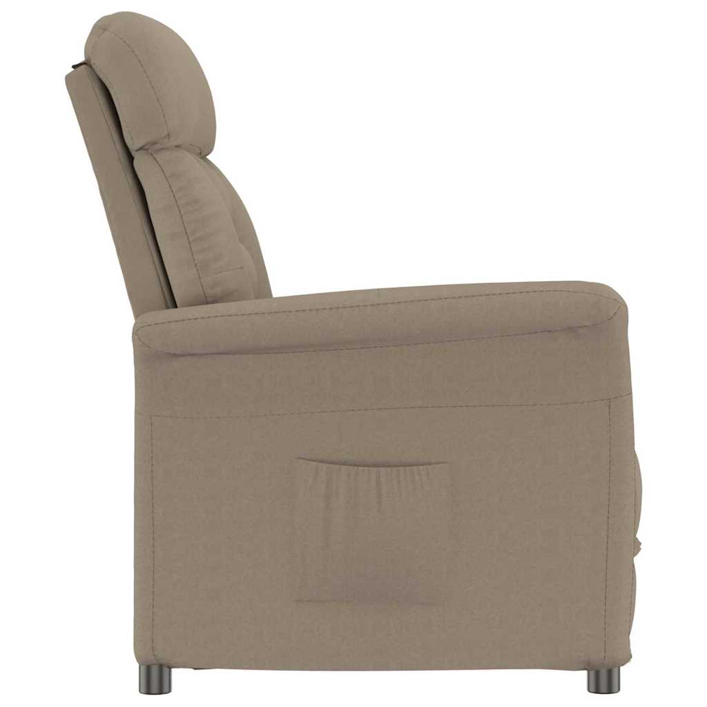 Recliner Chair Taupe Taupe 70.5 x 96.5 x 95 cm Polyester
